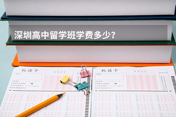 深圳高中留学班学费多少？