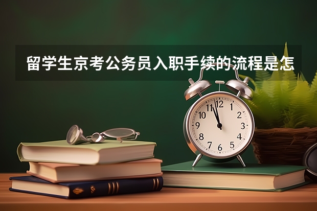 留学生京考公务员入职手续的流程是怎样的？（2024年北京公务员考试时间）