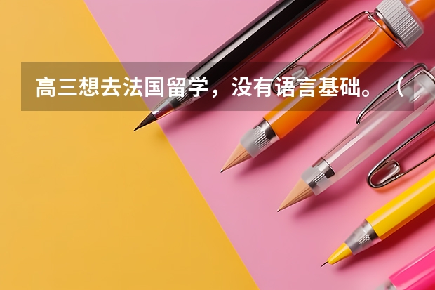 高三想去法国留学,没有语言基础。(法国留学(学哥学姐们优先))