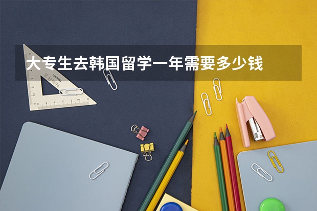 大专生去韩国留学一年需要多少钱