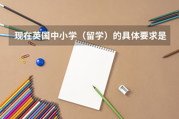 现在英国中小学（留学）的具体要求是什么呢？
