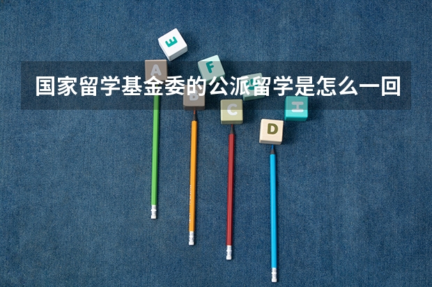 国家留学基金委的公派留学是怎么一回事？