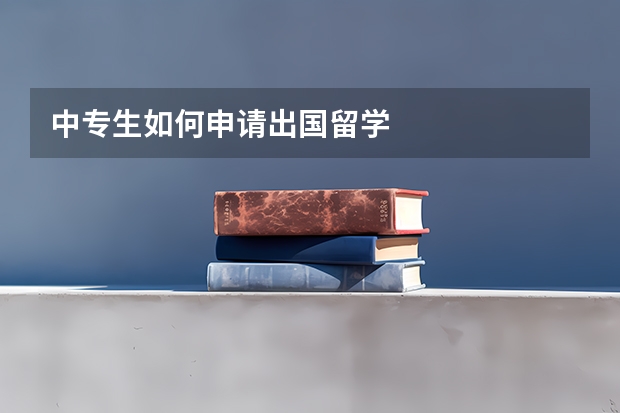 中专生如何申请出国留学