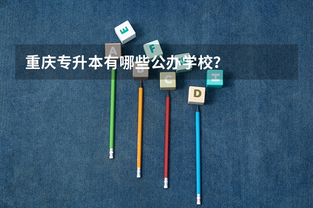重庆专升本有哪些公办学校？