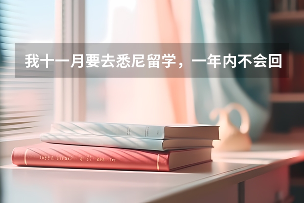 我十一月要去悉尼留学，一年内不会回国，需要带足什么衣物？