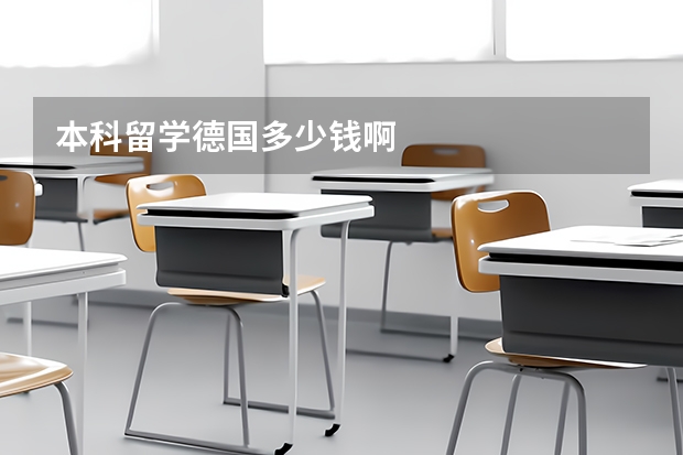 本科留学德国多少钱啊