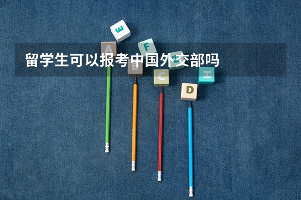 留学生可以报考中国外交部吗